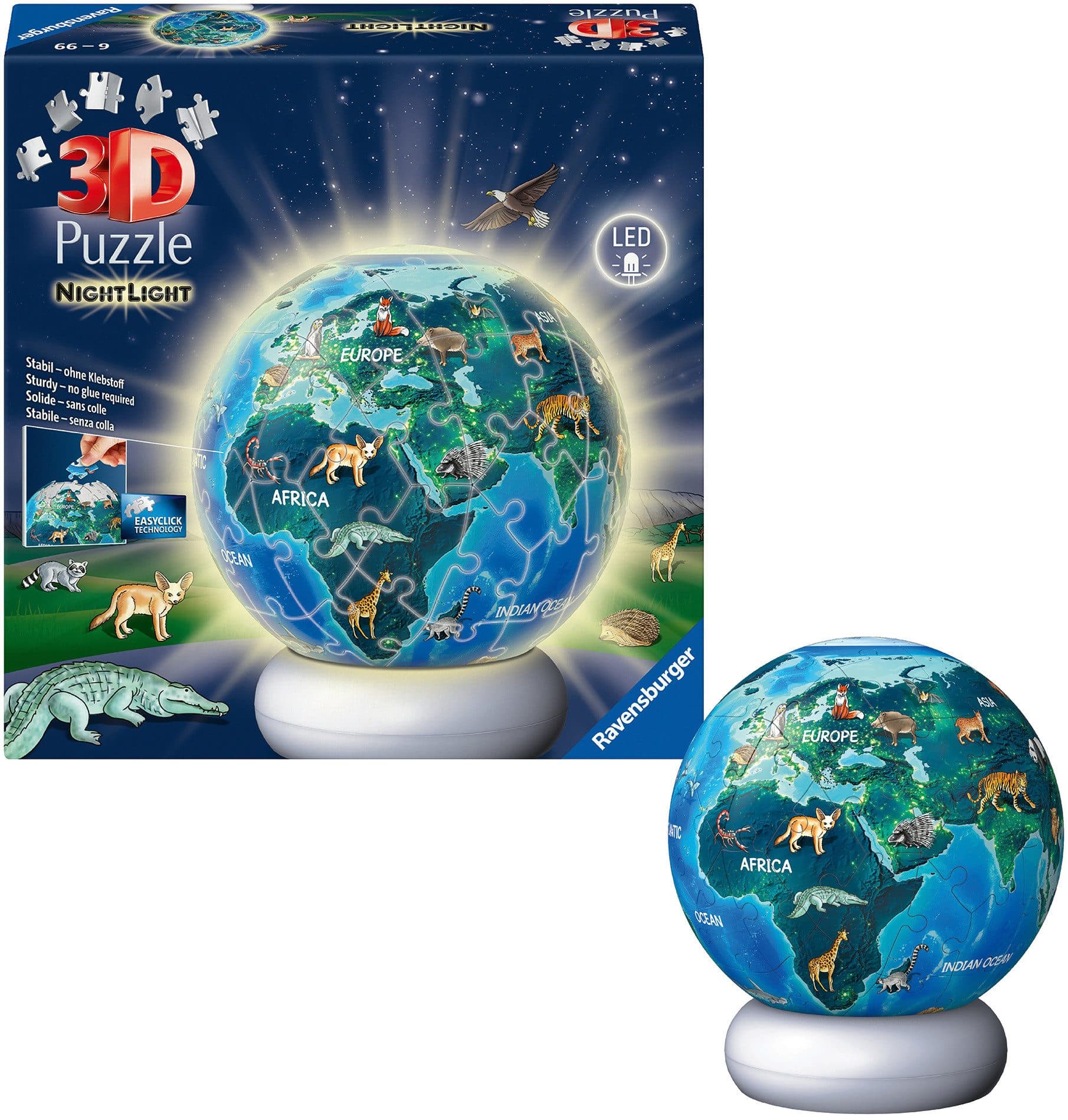 Ravensburger Puzzleball Nachtlicht Erde | Mehrfarbig