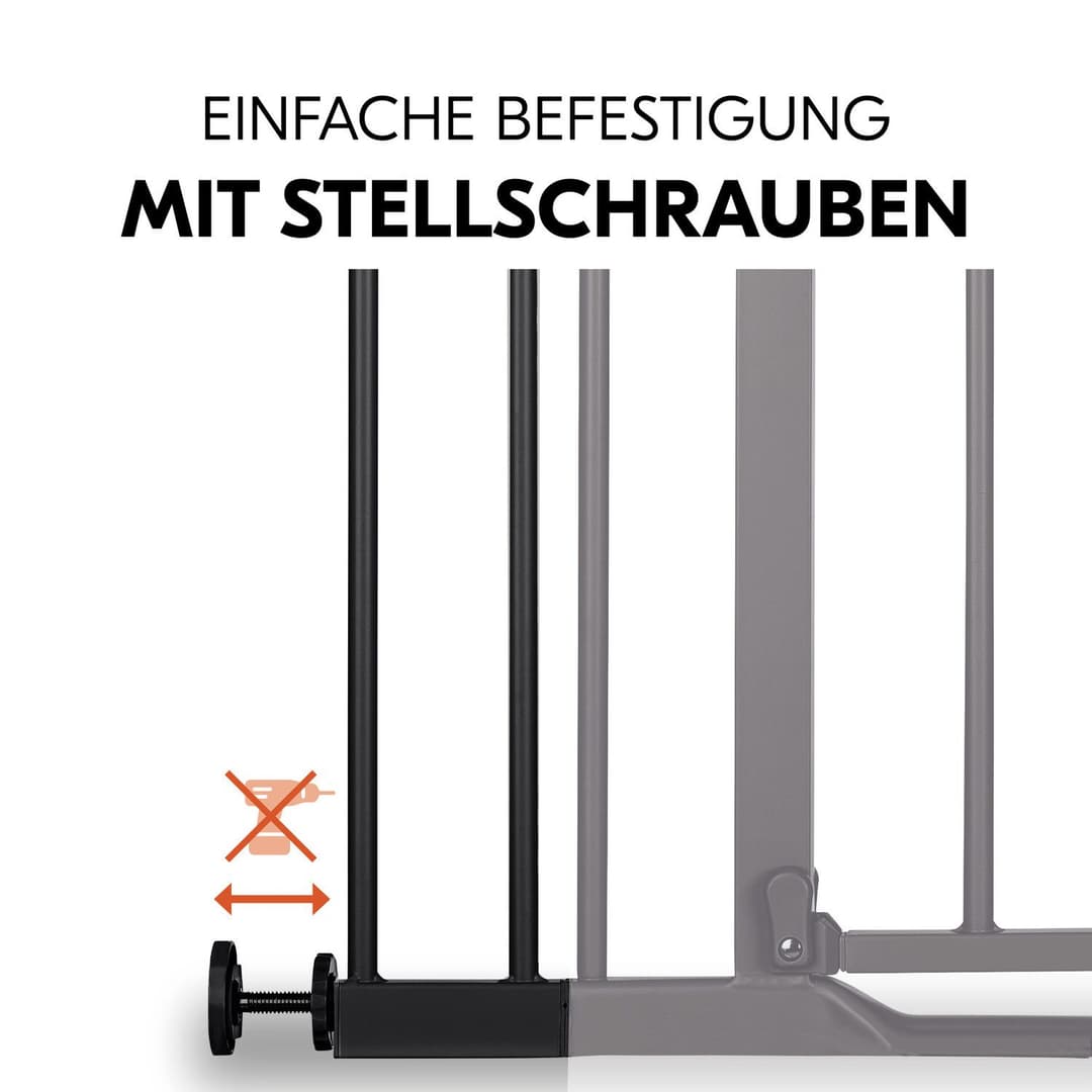 Hauck Verlängerung für Türschutzgitter Extension, 9 cm, Black