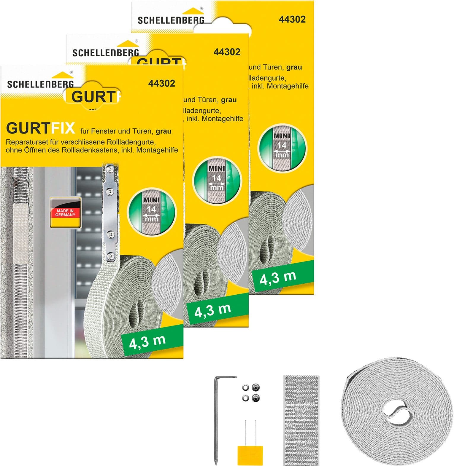 SCHELLENBERG Reparatur-Set Rollladen Gurtfix | Grau