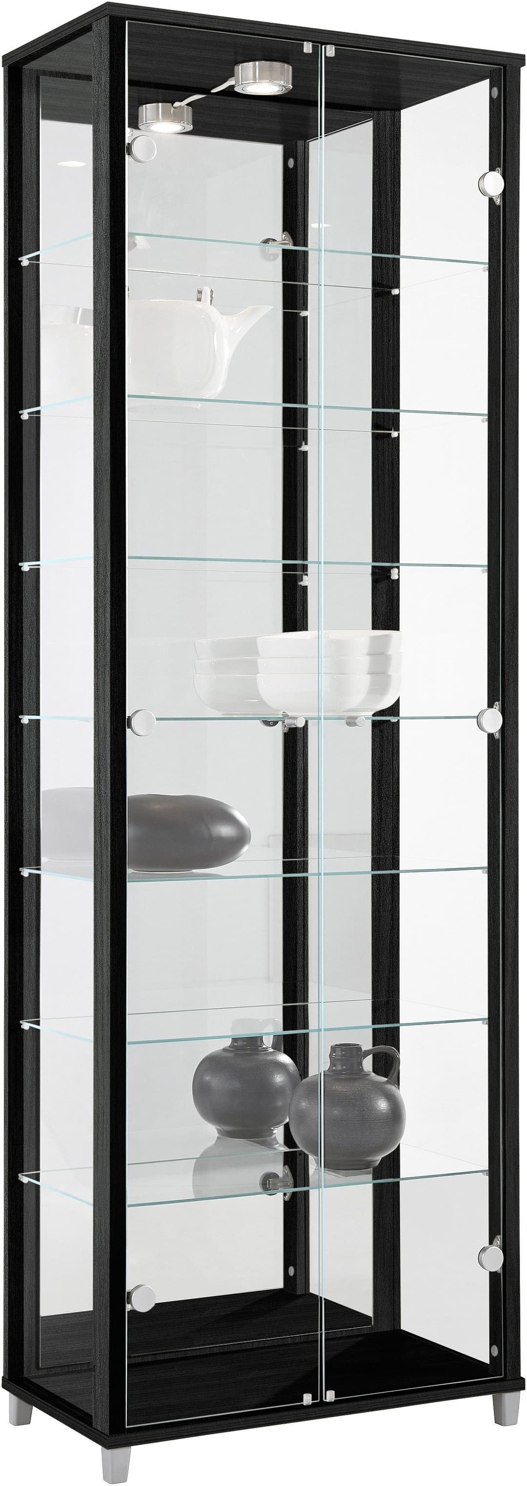 fif möbel Vitrine OPTIMA | Schwarz