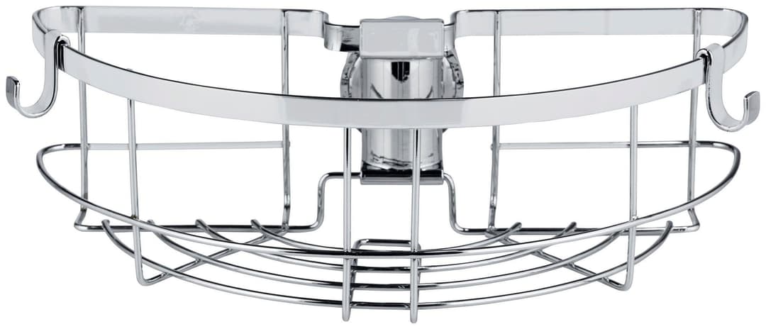 WENKO Duschablage Duschstangencaddy Floresta Rund | Silber