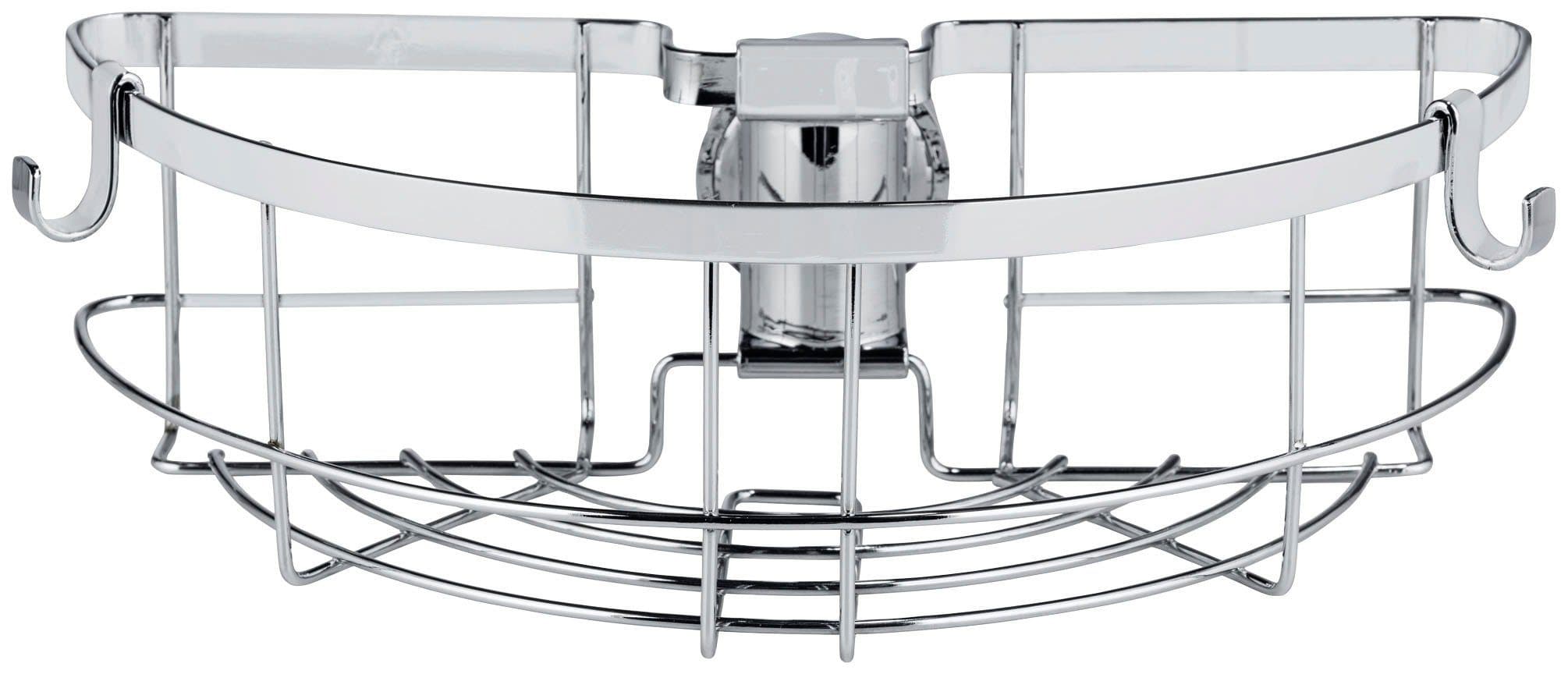 WENKO Duschablage Duschstangencaddy Floresta Rund | Silber