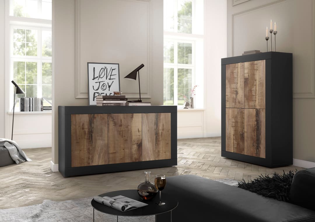 Home affaire Highboard Basic | Schwarz