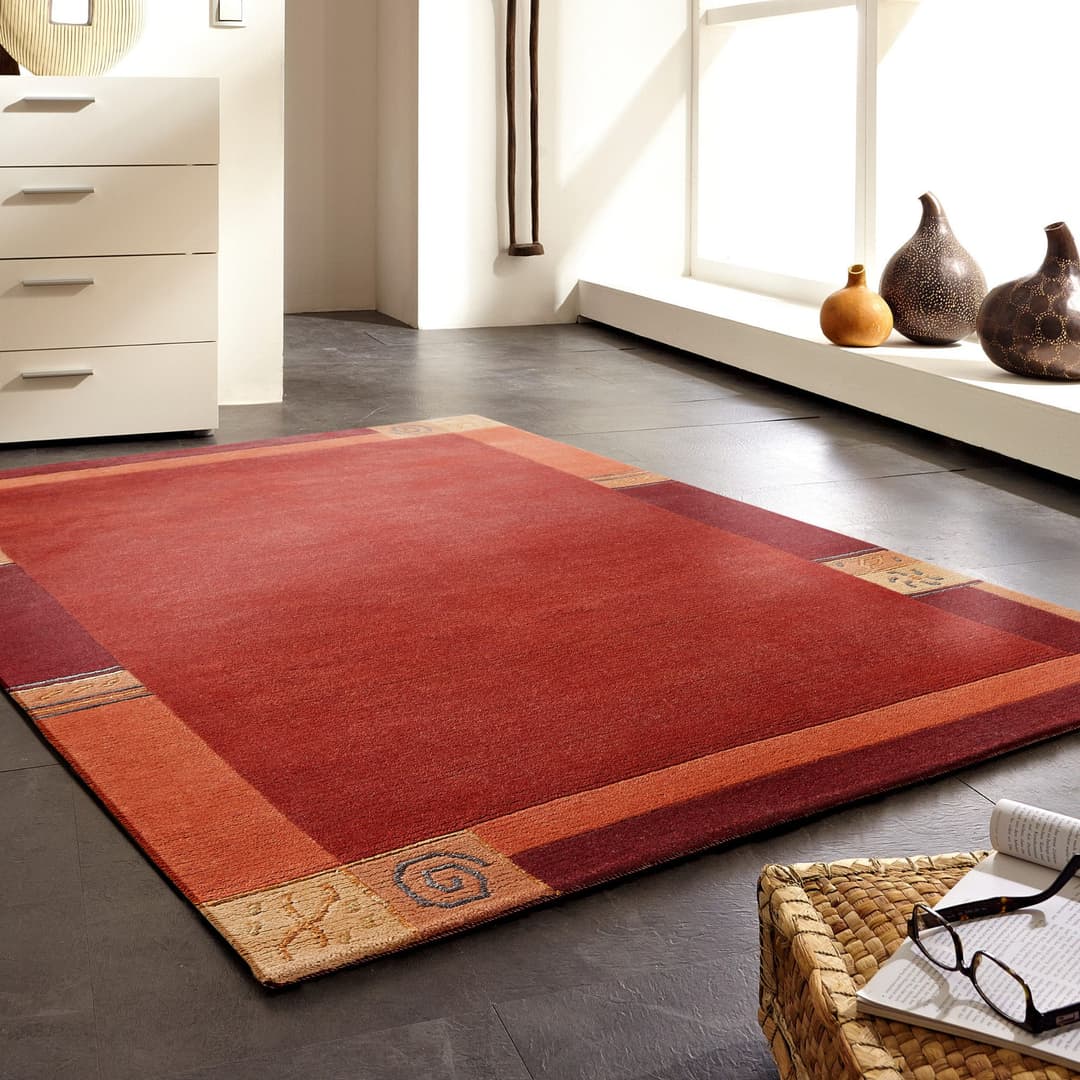 LUXOR living Wollteppich India | Rot