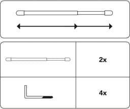 GARDINIA Scheibenstange Vitragestange | Silber