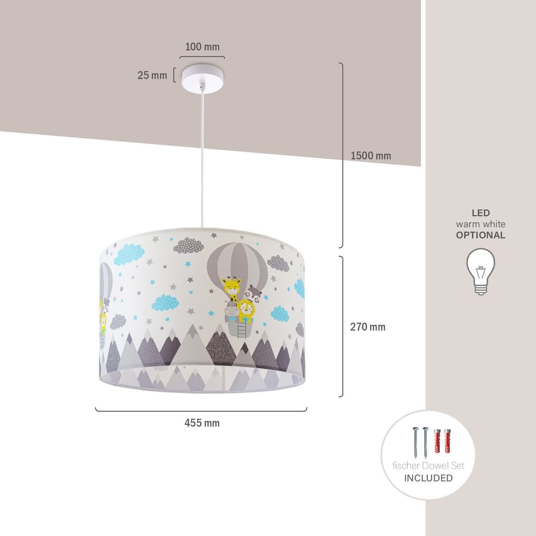 Paco Home Pendelleuchte Cosmo 343 | Weiß