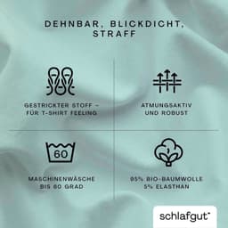 Schlafgut Spannbettlaken PURE Bio-Baumwolle | Türkis