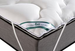 fan Boxspring Matratzenauflage | Weiß