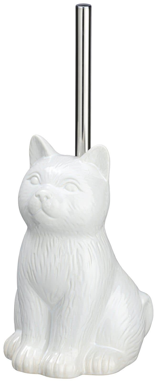 WENKO WC-Garnitur Cat Weiß, Keramik | Weiß