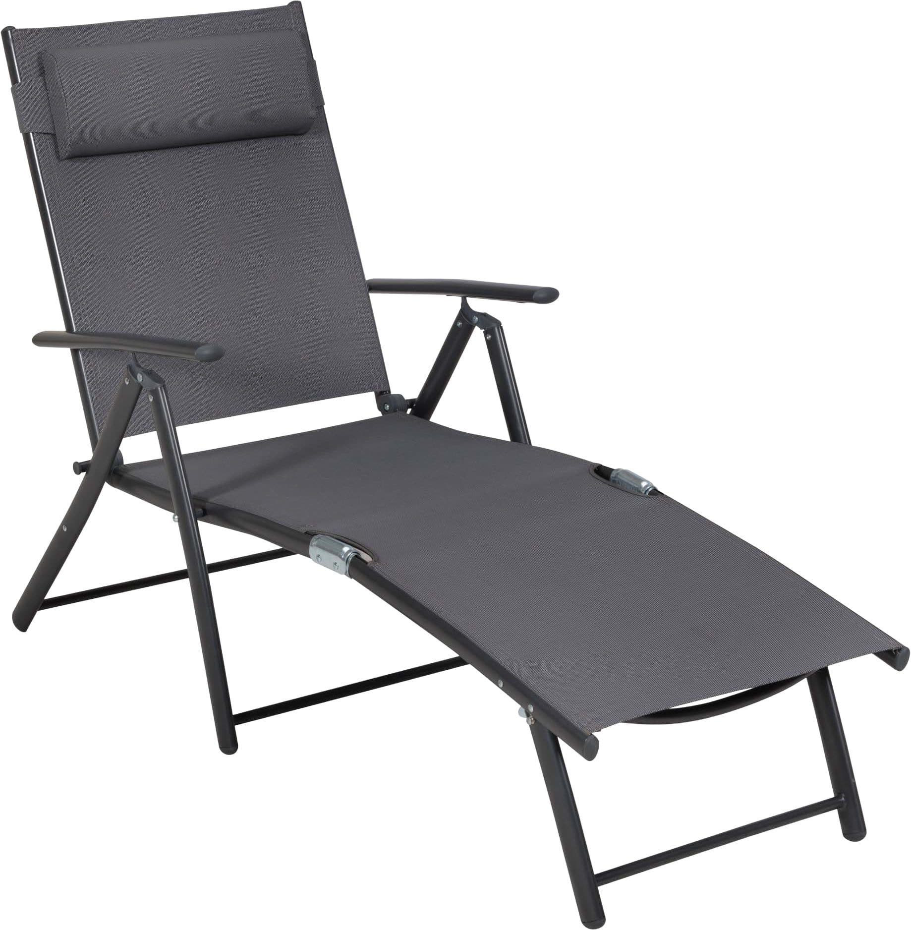 MERXX Gartenliege Deckchair | Grau