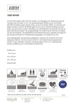 SCHÖNER WOHNEN-Kollektion Fußmatte Miami Uni | Beige