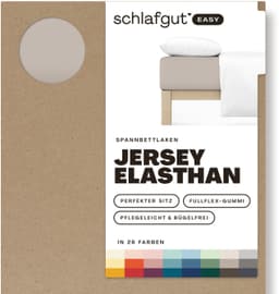 Schlafgut Spannbettlaken EASY JERSEY ELASTHAN | Beige