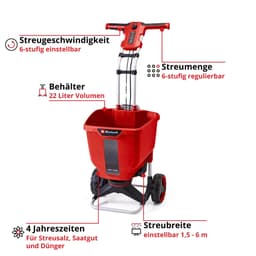 Einhell Streuwagen GE-SR 18/22 Li-Solo | Rot