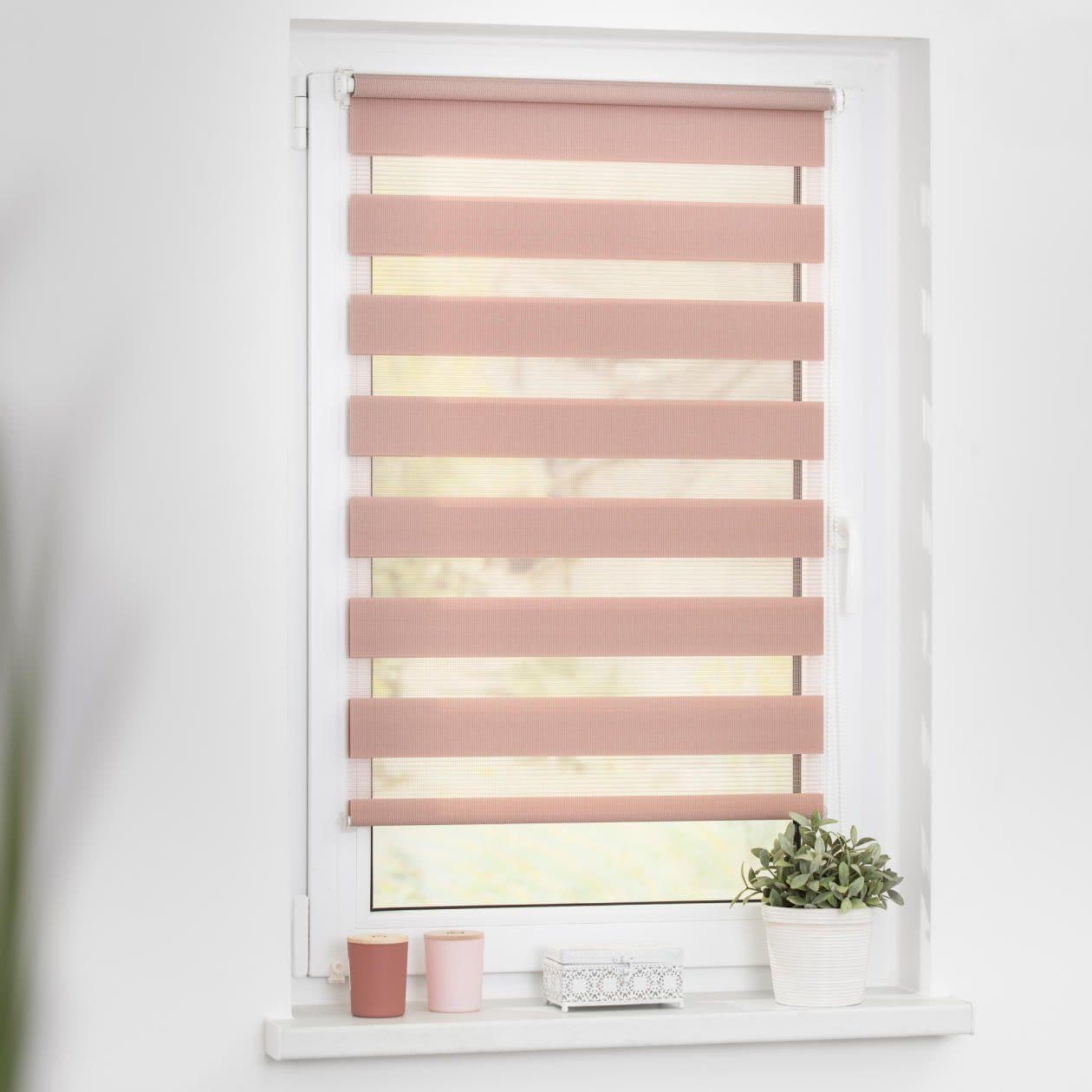 Doppelrollo Duo Rollo Klemmfix | Rosa