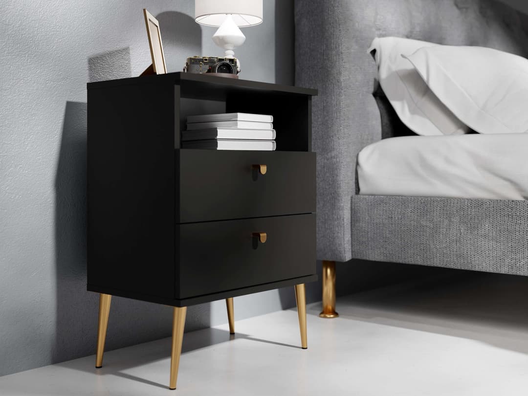 home affaire Nachttisch Elyria | Schwarz