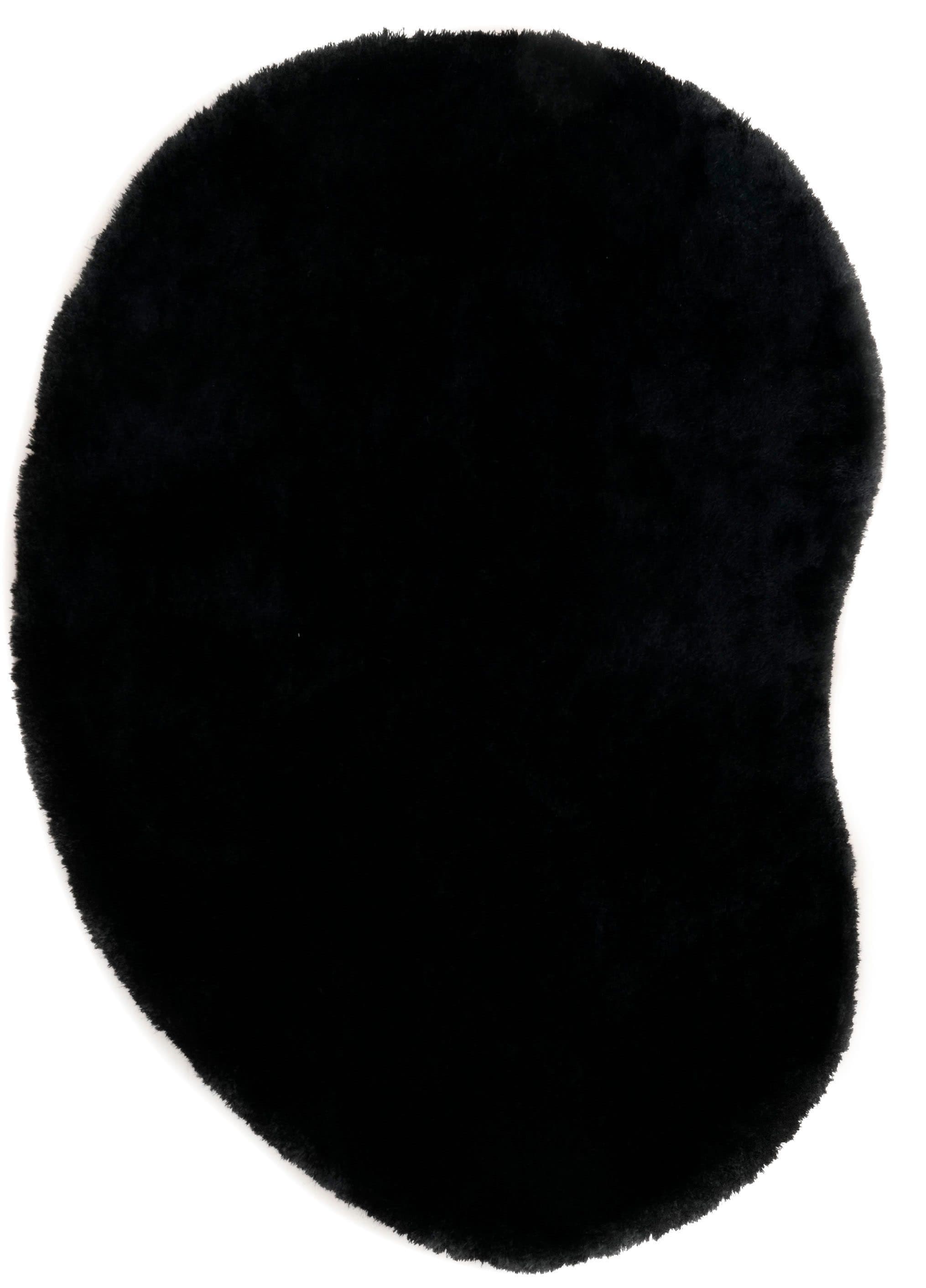 Bruno Banani Hochflor-Teppich Dana Bean shape | Schwarz