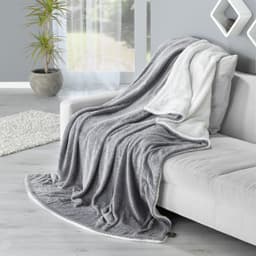 Wohndecke Sherpa-Decke Elsa | Grau