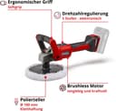 Einhell Akku-Poliermaschine CE-CP 18/180 Li E-Solo | Rot 2