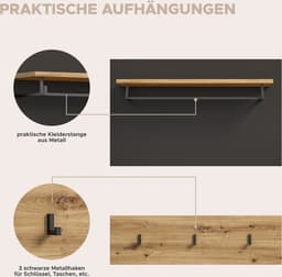 Home affaire Garderoben-Set REHAT | Holztöne
