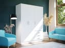 FORTE Kleiderschrank Jupiter | Weiß 5