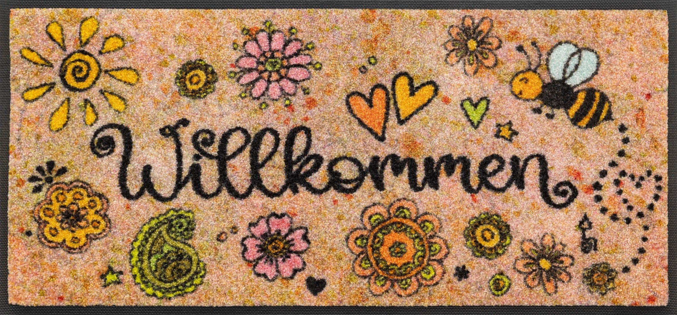 wash+dry by Kleen-Tex Läufer Bring Glück herein | Mehrfarbig