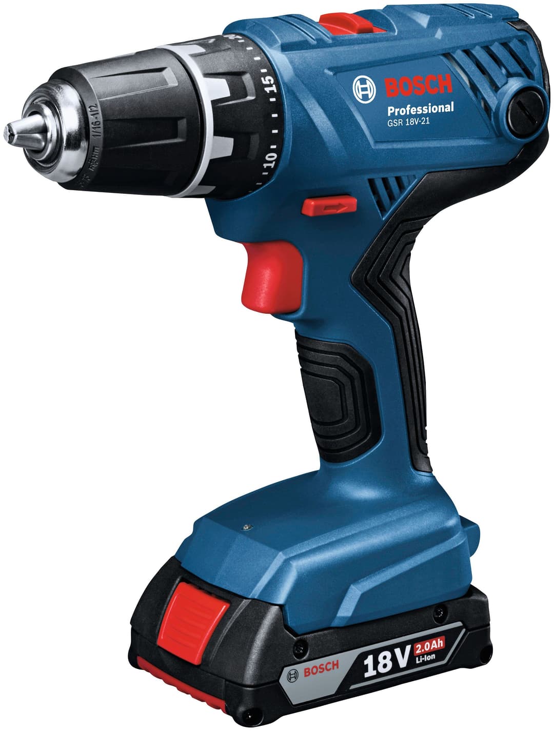 Bosch Professional Akku-Bohrschrauber GSR 18V-21 | Blau