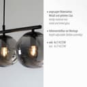 JUST LIGHT Pendelleuchte BIG WIDOW | Schwarz 5
