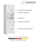 welltime Hochschrank Emmi | Weiß 2