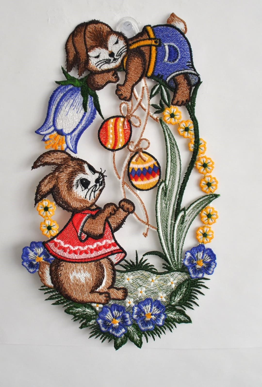 Fensterbild Osterhasen | Mehrfarbig