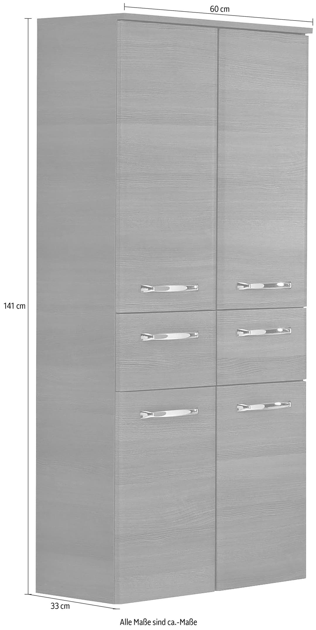 Saphir Quickset Midischrank | Grau