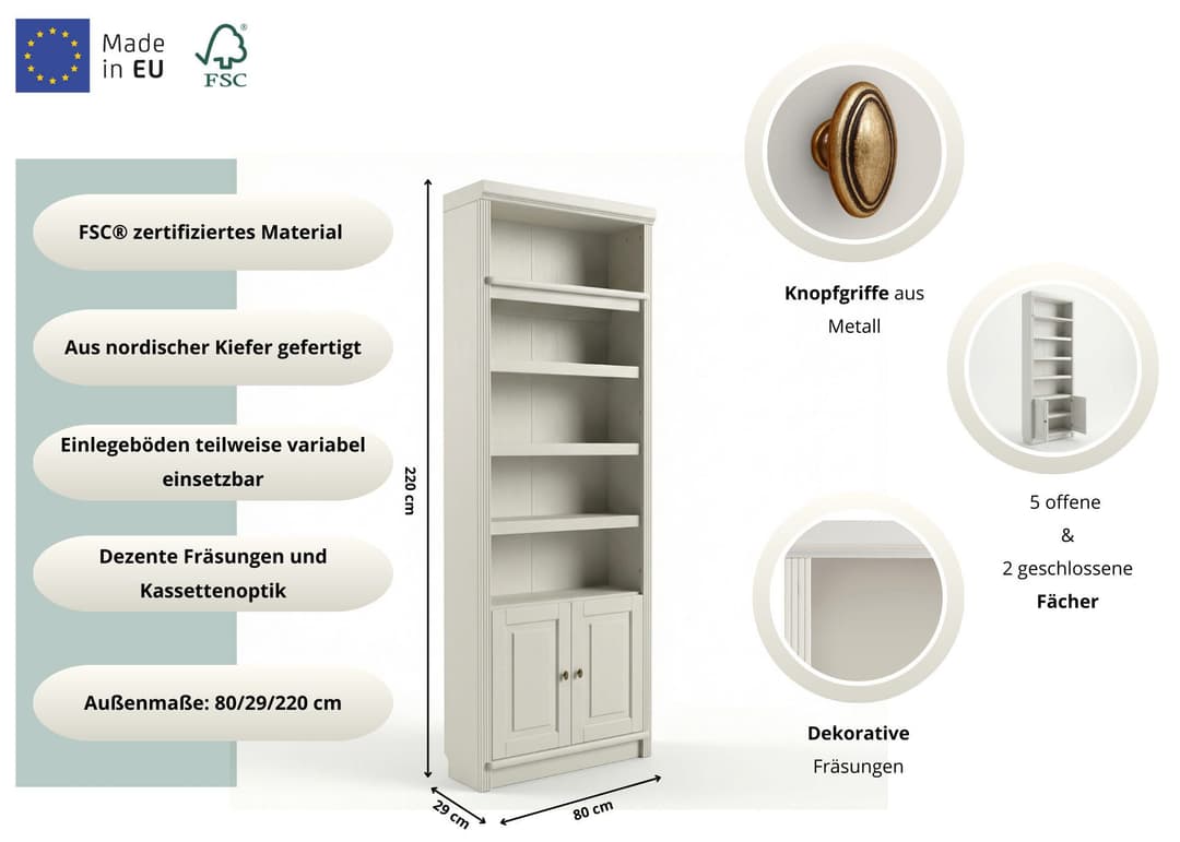 OTTO home Bücherregal Soeren | Weiß