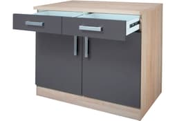 KOCHSTATION Unterschrank KS-Toronto | Braun