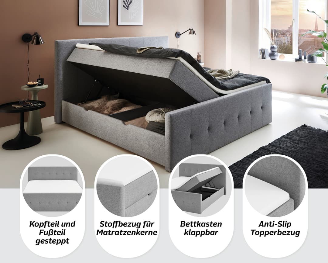 Home affaire Boxbett Tessaja | Grau