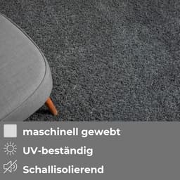 OTTO home Hochflor-Teppich Banji | Grau