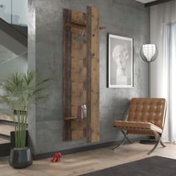 FORTE Garderobenpaneel Clif | Holztöne