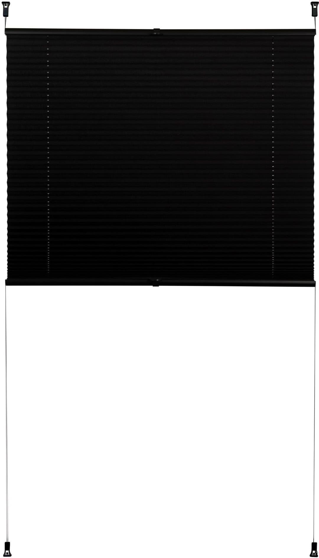 K-HOME Plissee Klemmfix Pisa | Schwarz