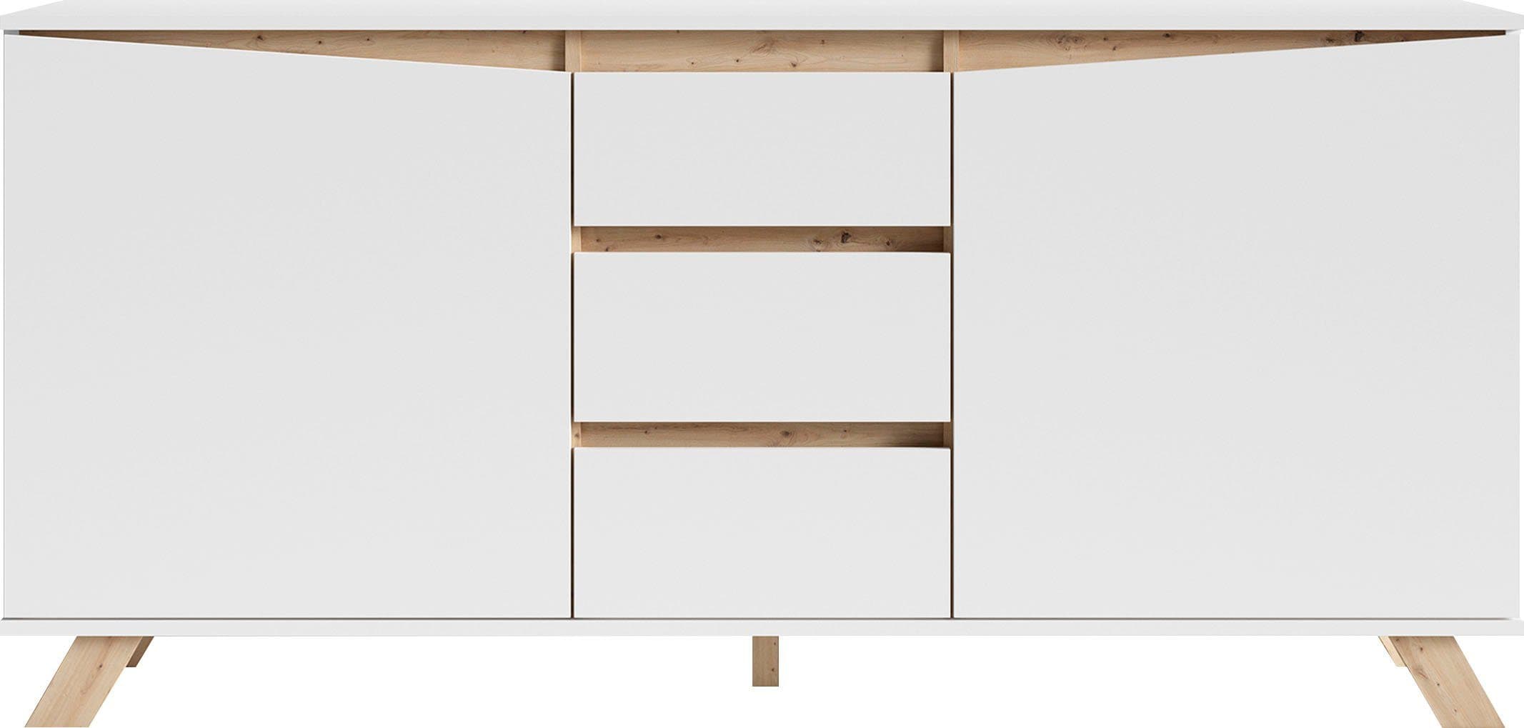 byLIVING Sideboard Valentin | Weiß