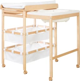 roba® Baby Pool Bade- und Wickelregal | Holztöne