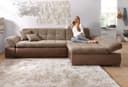 DOMO collection Ecksofa Moric | Braun