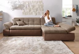 DOMO collection Ecksofa Moric | Braun
