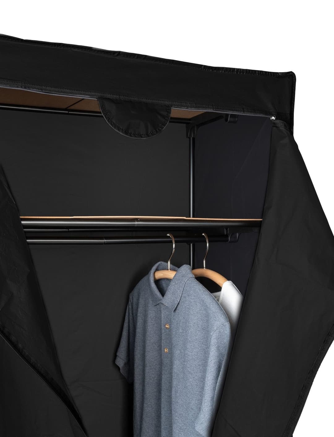 WENKO Stoffschrank Deep Black | Schwarz