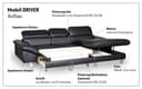 COTTA Ecksofa Driver L-Form | Braun 4