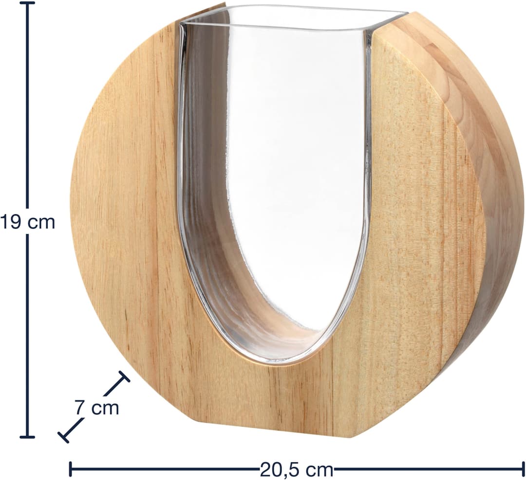 LEONARDO Dekovase Vase LEGNO | Holztöne