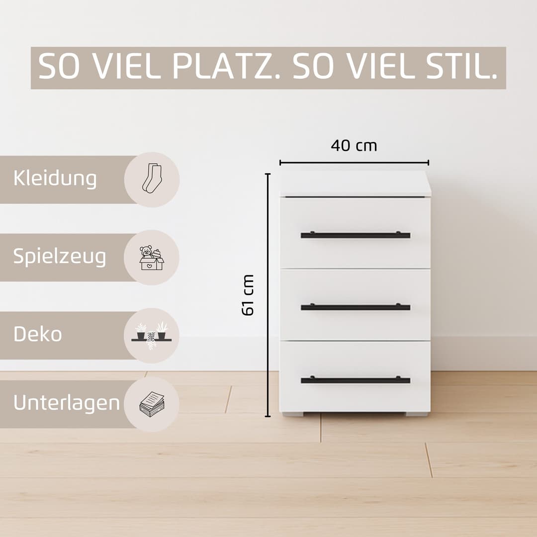 rauch AVOLA Nachtkommode | Weiß
