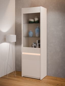 FORTE Oak Squere Vitrine | Beige