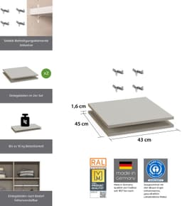 Rauch Einlegeboden-Set | Beige