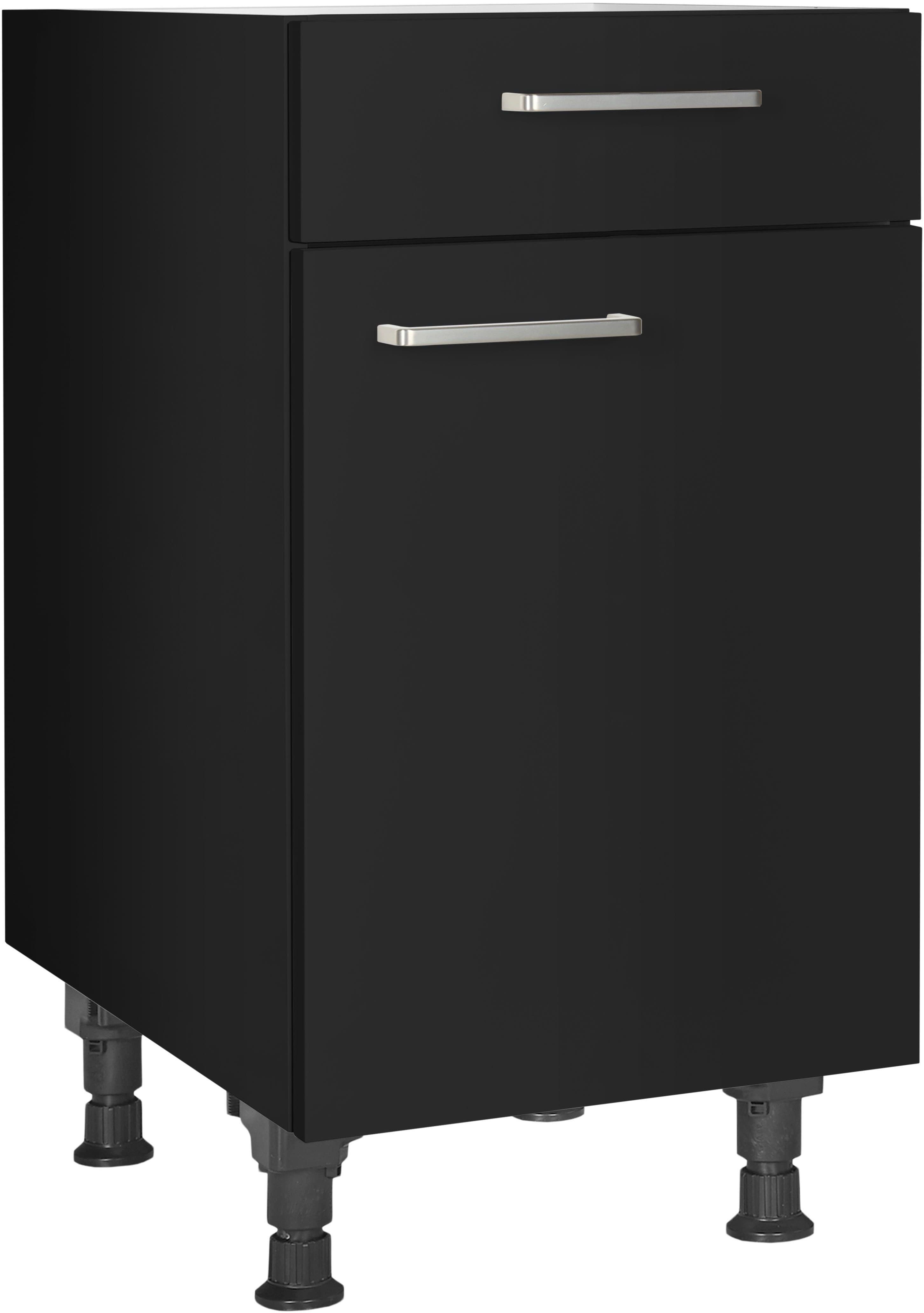 nobilia® Touch Unterschrank | Schwarz