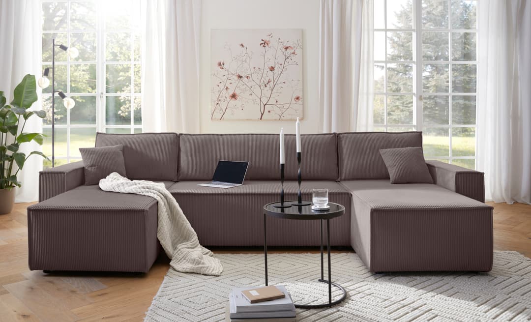 OTTO home Wohnlandschaft CASSI L-Form | Braun