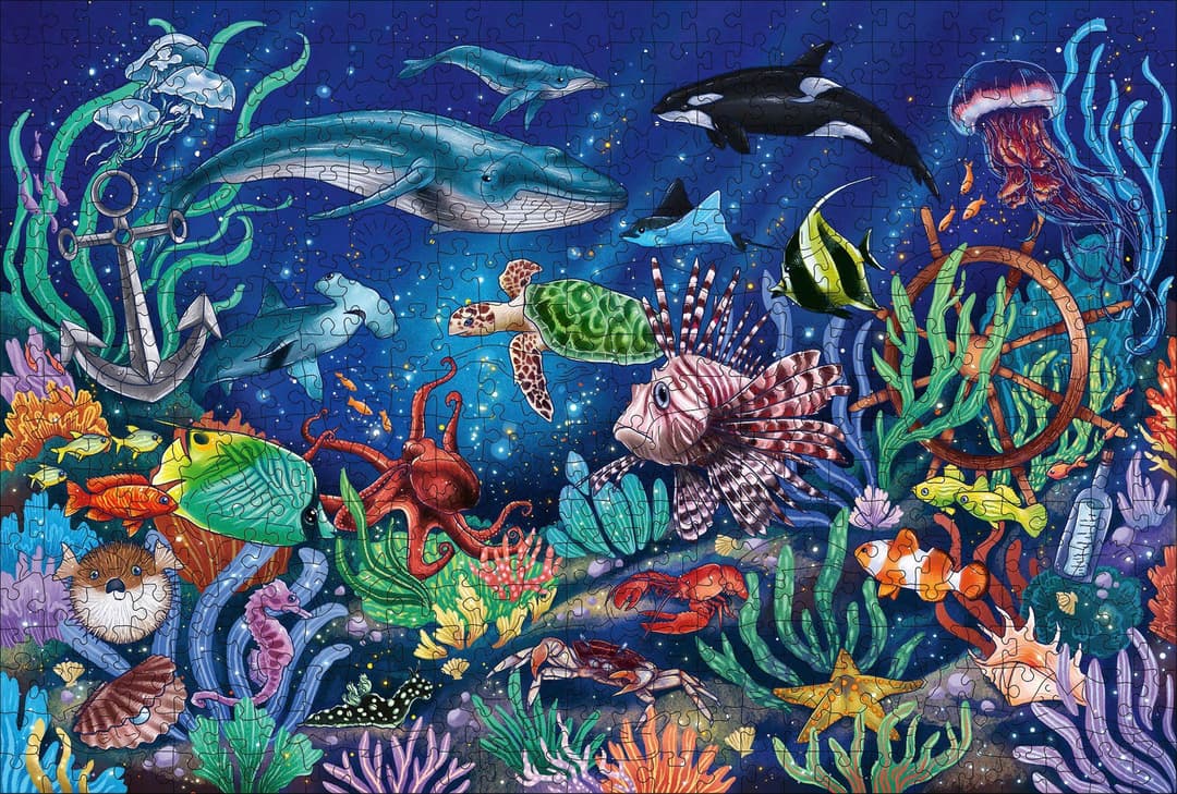 Ravensburger Puzzle Wooden, Unten im Meer | Mehrfarbig