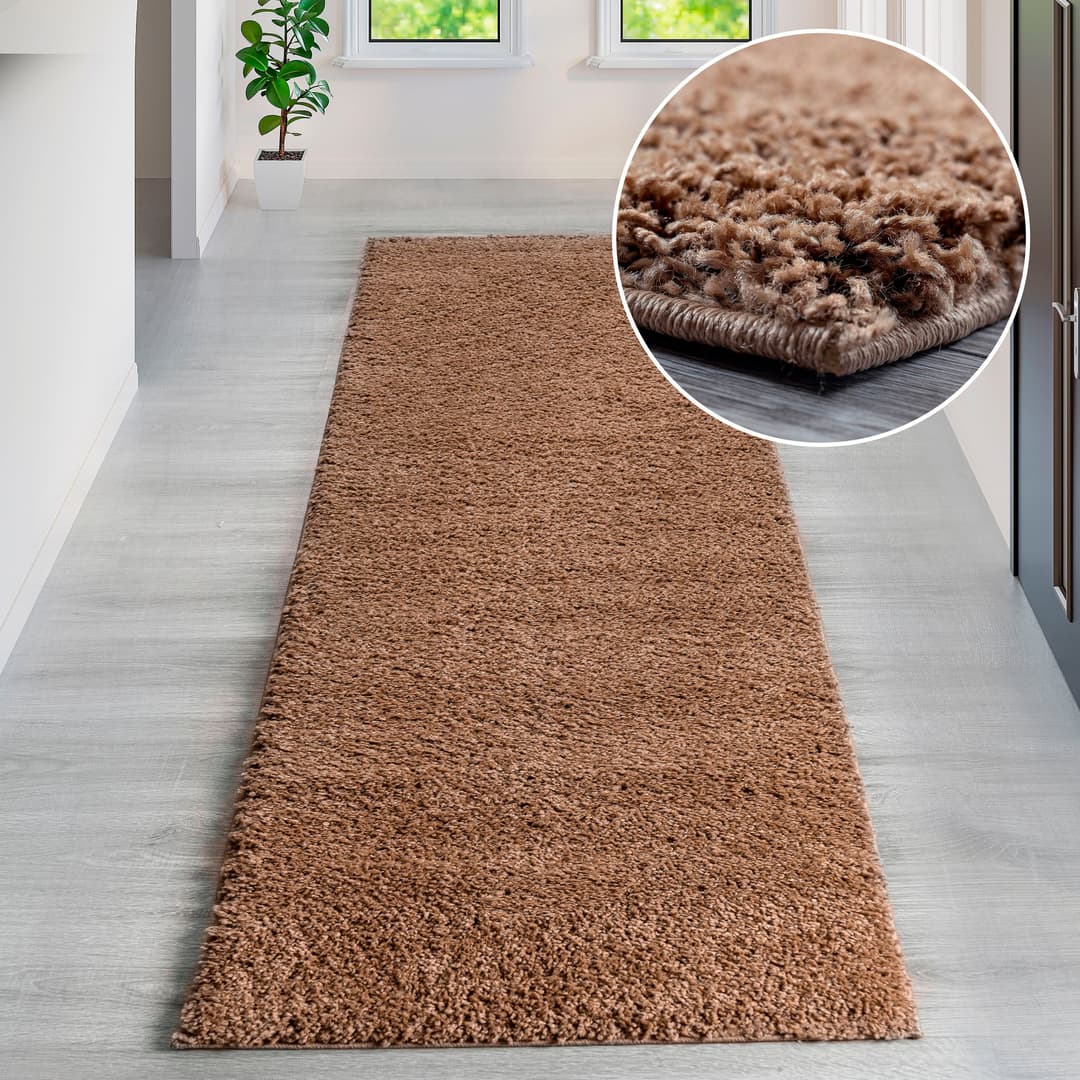 Bruno Banani Läufer Shaggy Soft | Braun